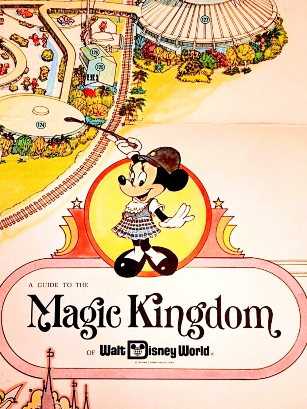 Vintage Disneyland Magic Kingdom Park Souvenir Map Poster, Original From 1979!